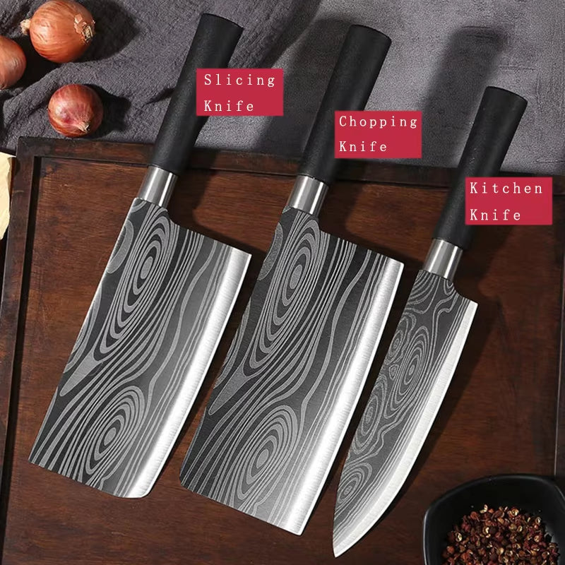 Certainly! Here's an optimized Laser Damascus Stainless Steel Kitchen Knife Set with Scissors & Sharpening Rod – Ultimate Chef Cooking Tools for Precision Slicing